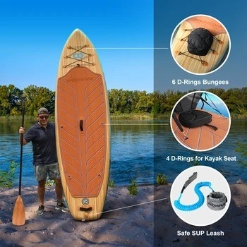 Gepersonaliseerde kleur Surf Leash Woowave ISUP Bodyboard 10'2 'voor Lakes Rivers en Design