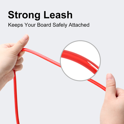 TPU-straight-surfleash met polyurethaan spoel en eenvoudige laag gepolst polsband