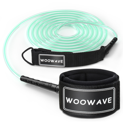 WOOWAVE 11ft SUP Leash Hou je bord dicht met spoel of recht ontwerp in oranje