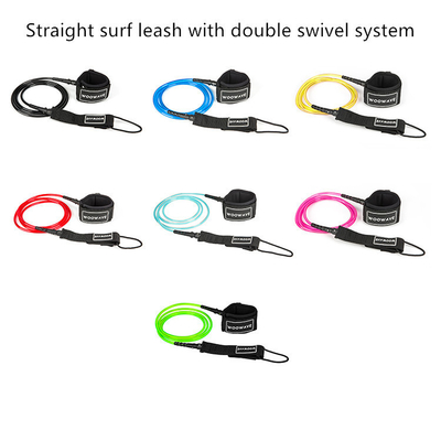 7mm 5ft-10ft Kiteboarding Customized Kleur SUP Regelmatige Essentiële Riem met zijde logo