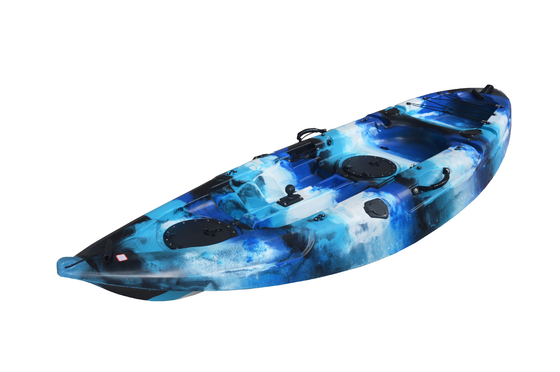 Ontdek de schoonheid van meren en rivieren met onze blauwe camouflage 2.7m single person kajak