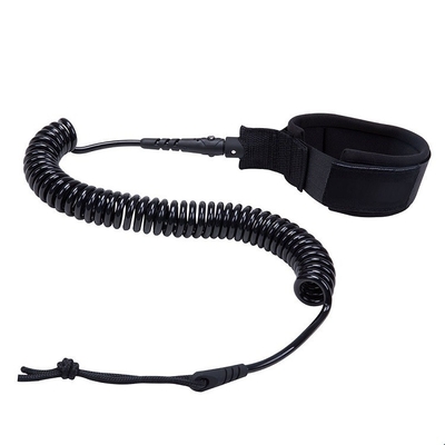 Surfboard Leash Duurzaam Gekrolde Surf Leash Leash Leashes Voor Surf Been touw Knie touw Zwart