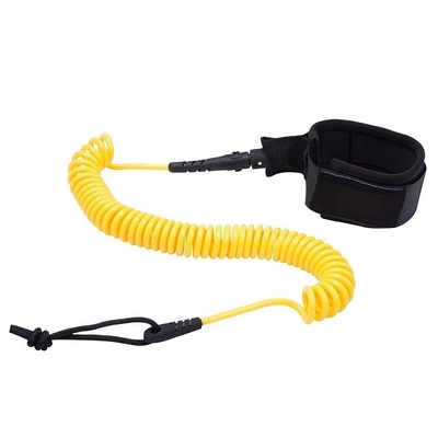 Surfboard Leash Duurzaam Gekrolde Surf Leash Leash Leashes Voor Surf Been touw Knie touw Zwart