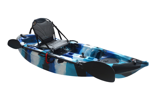 Ontdek de schoonheid van meren en rivieren met onze blauwe camouflage 2.7m single person kajak