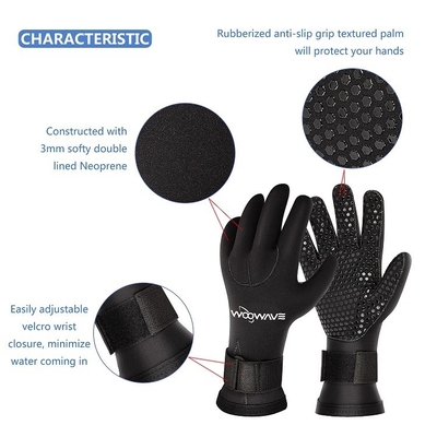 Custom Neoprene Waterdicht 3mm Vijfvinger Watersport Snorkelen Canoe Handschoenen