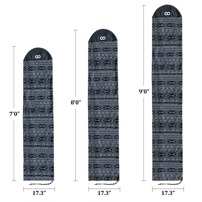 7' 8' 9' Wakesurf Gelegenheid Woowave Surfboard Sock Cover Custom Design Boardsock