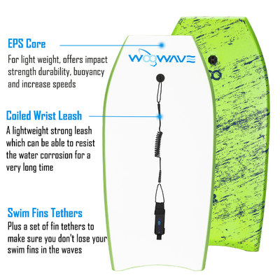 41 inch HDPE Foam Surfboard Surfboard EPS Bodyboard Board voor kinderen Weegt 1,62lbs