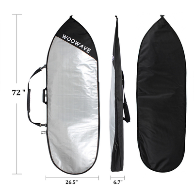 Ocean Waters Surfboard Bag Cover past twee meter lange planken met vinnen en houdt ze veilig