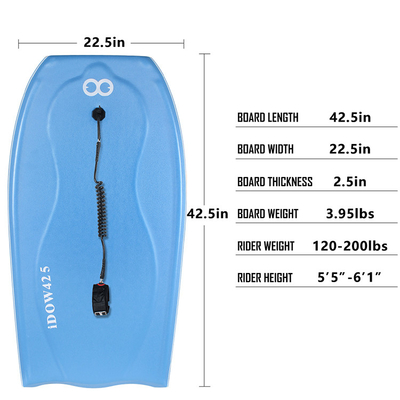 Kinderen en volwassenen PE Core Bodyboard met hoge duurzaamheid Rider Gewicht 120-200lbs