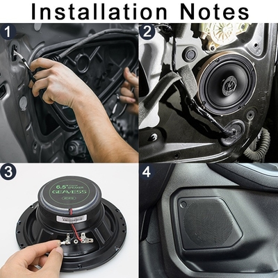 Set van 2 Full Range Coaxial Car Speakers met 6.5 inch Subwoofer en 1500Hz Tweeter