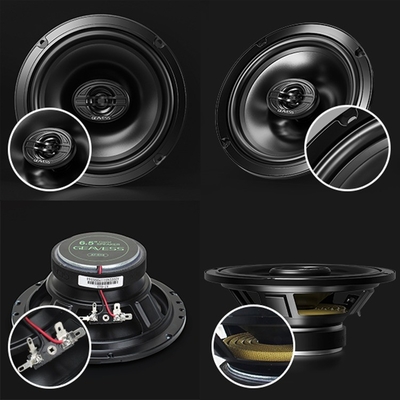 Set van 2 Full Range Coaxial Car Speakers met 6.5 inch Subwoofer en 1500Hz Tweeter