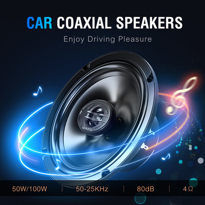 Set van 2 Full Range Coaxial Car Speakers met 6.5 inch Subwoofer en 1500Hz Tweeter