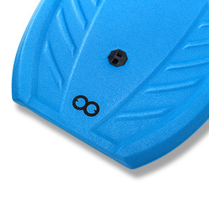 Handleash zwembad 2.3 inch BLUE Woowave EPS Core Bodyboard voor volwassenen plezier