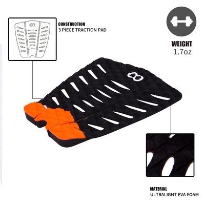 Gepersonaliseerde tractie pad Grootte Woowave Surf Pad Grip met meerdere patronen keuzes