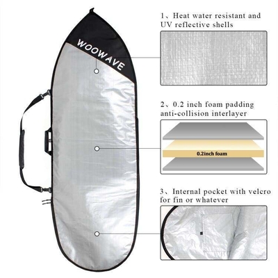 Duurzaam Woowave Customized Longboard SUP Bag Cover Carry Bag met 1,51kgs lichtgewicht