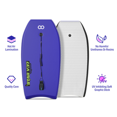 Kinderen 37 inch Soft Board Surfboard met riemen en EPS Core Board Gewicht 1.42lbs