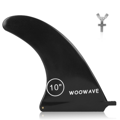 10 inch zwart SUP Single Center Fin verhoogt de manoeuvreerbaarheid op Surfboard vervanging