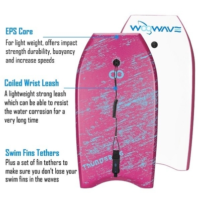 36' Foam Bodyboard Met Riem En Vinnen Beginner Niveau 1.42lbs Professionele WOOWAVE