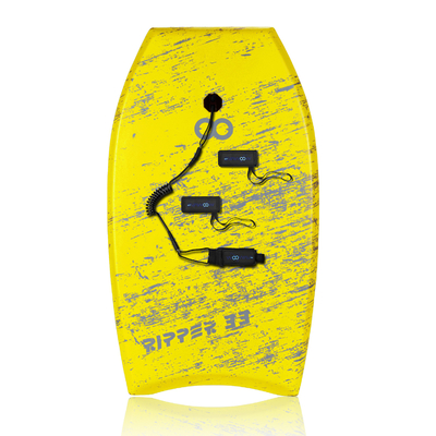 Gepaste kleur en logo ontwerp Geel 33 inch bodyboard voor surfen op meren rivieren