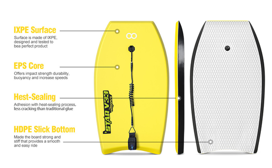 Lichtgewicht 6 voet 37'' Surfboard Foam Body Board voor zwembad en oceaan 1.8lbs Board Gewicht