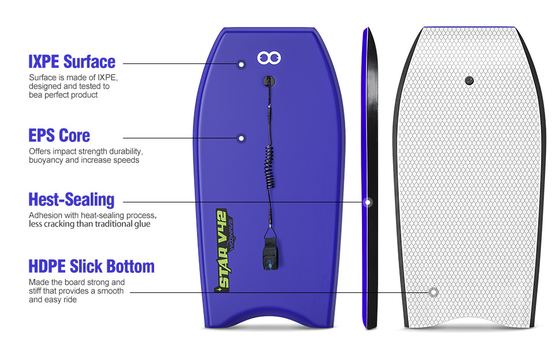 Woowave Custom Surfing Bodyboard 42&quot; Bodyboard voor volwassenen