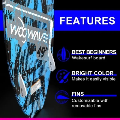 Gepersonaliseerd 125.5 * 52cm koolstofvezel surfboard voor kinderen en volwassenen Woowave OEM / ODM