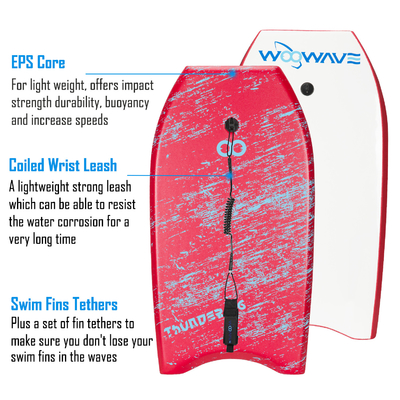 36 inch Surfing Bodyboard met riem en vinfinnen gemaakt van EPS PP PE schuim HDPE