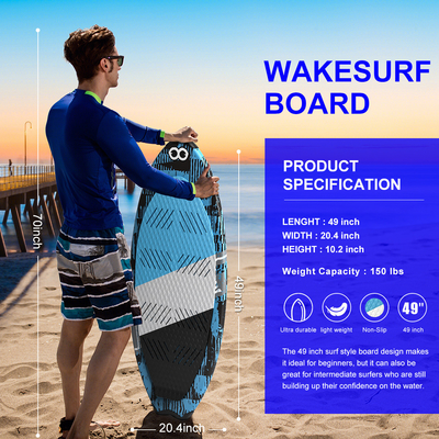 Professionele 49' Wakesurf Glasvezel Stand Up Paddle Board voor Surfliefhebbers