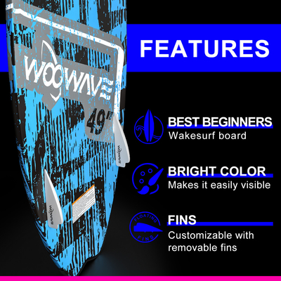 Unisex 49' koolstofvezel glasvezel Stand Up Paddle Surfing Surfboard met Wakesurf Fin