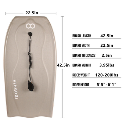 WOOWAVE Outlet Surf Bodyboards voor het strand 42,5 inch Lengte 120-200lbs Ruiter Gewicht
