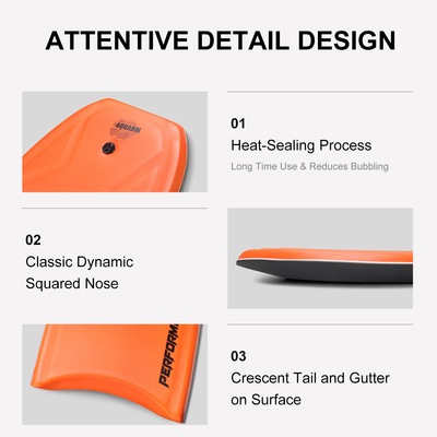 Mensen 42,5 inch Bodyboard met PE Core Professional Surfing Essential